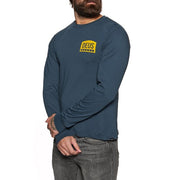 Mens Daft Steady Longsleeve Tee / Navy - firstmasonicdistrict