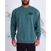 Alpha Overdyed Crew Fleece - Mens Sweatshirt - Alpine Green - firstmasonicdistrict