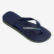 Brasil Logo Mens Flip Flops - Marinho Navy Blue - firstmasonicdistrict