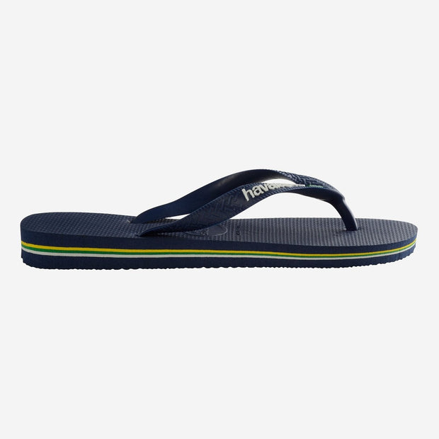 Brasil Logo Mens Flip Flops - Marinho Navy Blue - firstmasonicdistrict