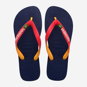 Havaianas Brasil Mix - Mens Flip Flops - Navy Blue/Ruby Red - firstmasonicdistrict