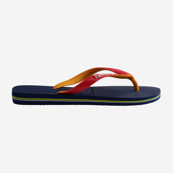 Havaianas Brasil Mix - Mens Flip Flops - Navy Blue/Ruby Red - firstmasonicdistrict