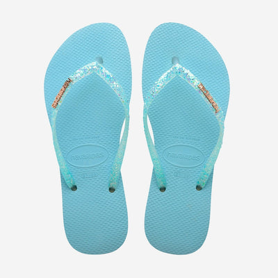 Women's Slim Glitter Flourish Flip-Flop - Nautical Blue - firstmasonicdistrict