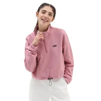 Womens Left Chest Half Zip Sweatshirt / Lilas Pink - firstmasonicdistrict