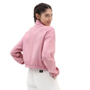 Womens Left Chest Half Zip Sweatshirt / Lilas Pink - firstmasonicdistrict