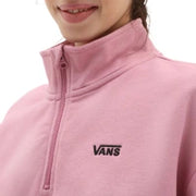 Womens Left Chest Half Zip Sweatshirt / Lilas Pink - firstmasonicdistrict