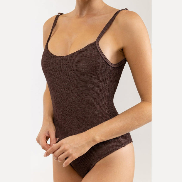 Wave Break Minimal One Piece - Chocolate - firstmasonicdistrict