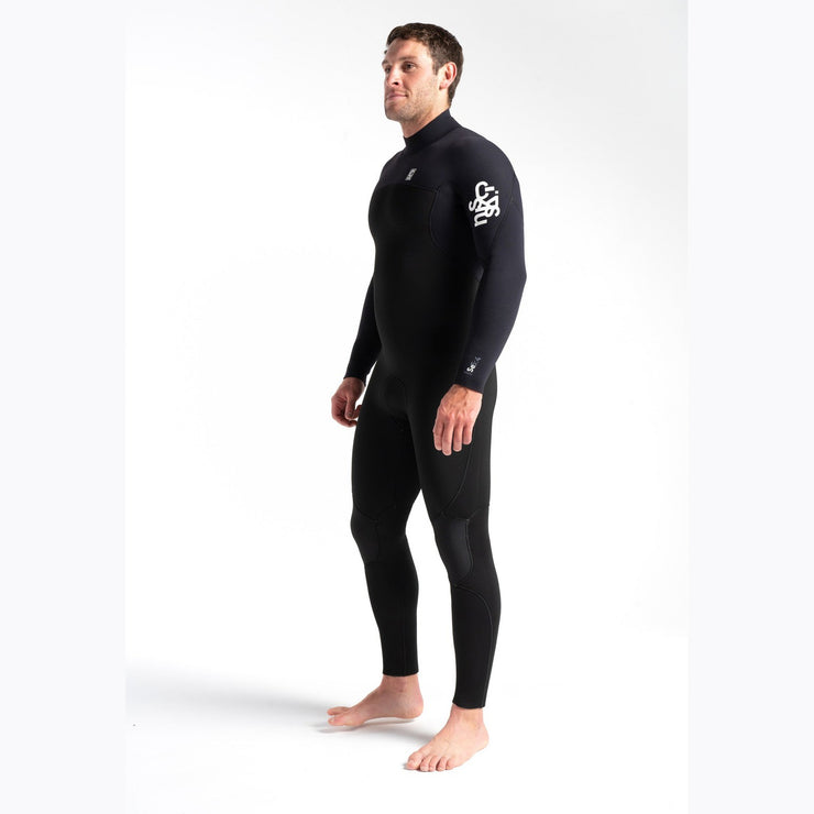 Session 5:4:3 mm Mens Winter Wetsuit - Back Zip - Black Black Diamond - firstmasonicdistrict