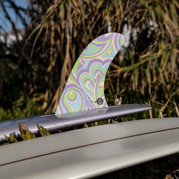 Seea Pivot 9.5 - Longboard Pivot Fin - Purple - firstmasonicdistrict