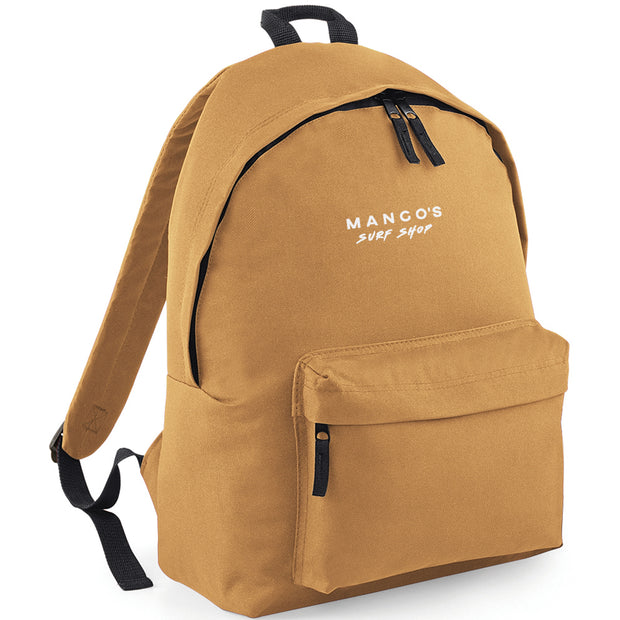 Mango's backpack | white logo - firstmasonicdistrict