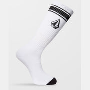 High Stripe Socks - Pair of Mens Crew Socks - One Size - White - firstmasonicdistrict