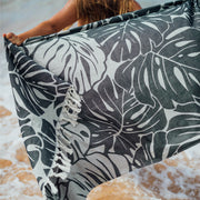 Tarovine Black Cotton Turkish Beach Towel - firstmasonicdistrict