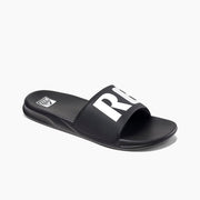 Mens One Sandals Slide Black White - firstmasonicdistrict