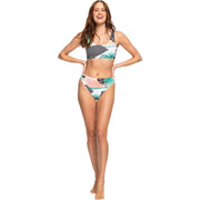 Surf Shop, Surf Clothing, Roxy, POP Surf High Leg Bikini Bottom, Bikinis, Black Crazy Victoria