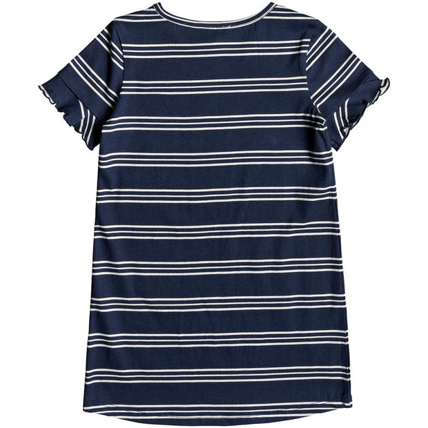 Surf Shop, Surf Clothing, Roxy, Second Sun Short Sleeve T-Shirt Dress, Dresses, Dress Blue/Musical Stripes