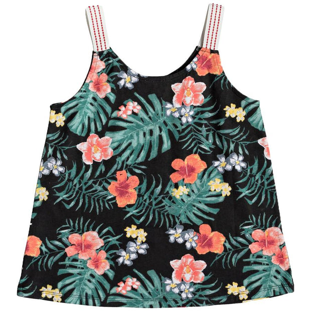 Surf Shop, Surf Clothing, Roxy, Spirit Bird Vest Top, Tshirt, Anthracite Hibiscus Twist