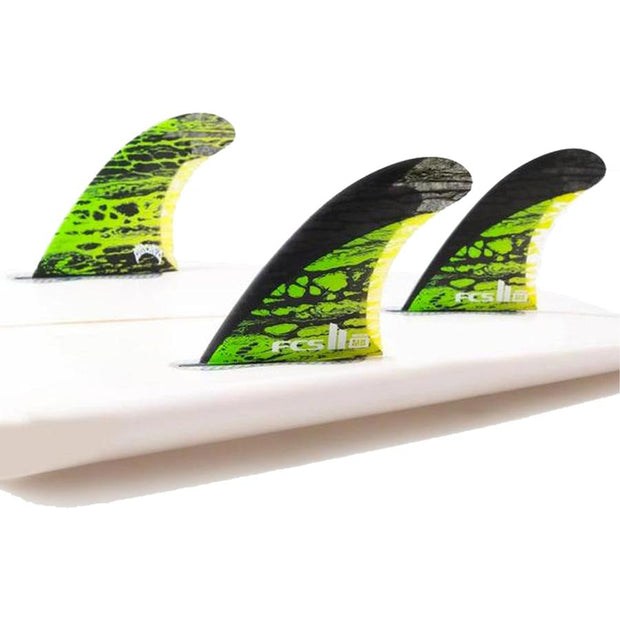 Surf Shop, Surf Hardware, FCS, MD PC Carbon Tri Fins, Medium, Fins, Green