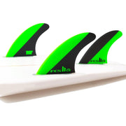 Surf Shop, Surf Hardware, FCS, MF PC Thruster, Fins, Large, Green/Black