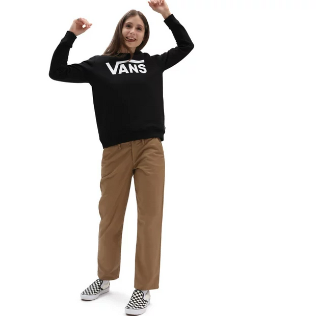 Classic V Crew Sweater | Black Logo | Women Sweatshirt - firstmasonicdistrict