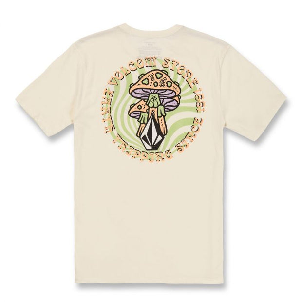 Volcom Fty Psychike Slim Tee - Mens Short Sleeve T-Shirt - Off White - firstmasonicdistrict