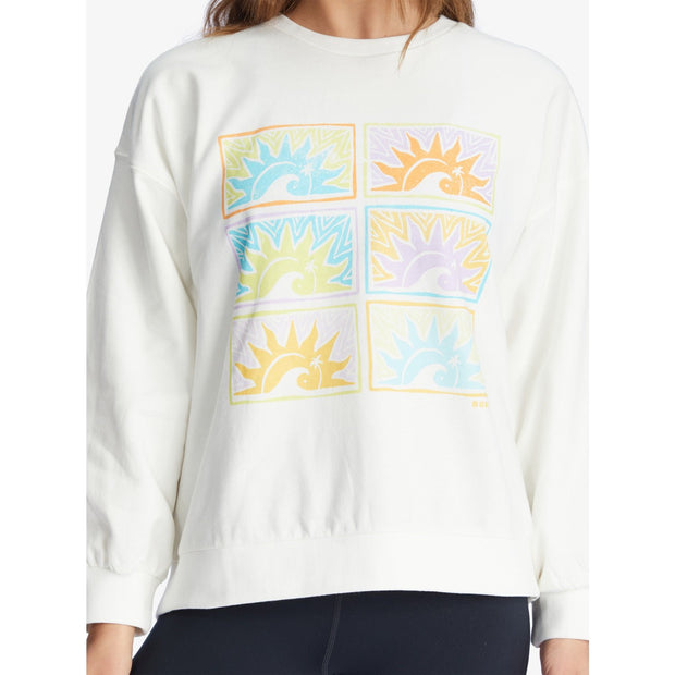 Morning Hike Sweatshirt - Womens Fleece Top - Snow White - firstmasonicdistrict