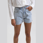 Classic A-Line Denim Short - Light Wash - firstmasonicdistrict