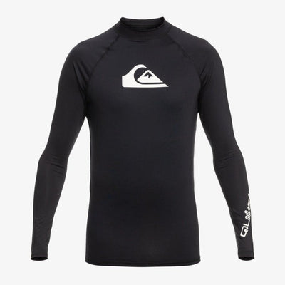 All Time Long Sleeve UPF 50 Rash Vest - Mens Surf Shirt/Rashguard - Black - firstmasonicdistrict