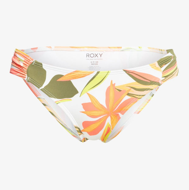 Printed Beach Classics - Womens Moderate Bikini Bottoms - Bright White Subtly Salty Flat - firstmasonicdistrict