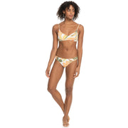 Printed Beach Classics - Womens Moderate Bikini Bottoms - Bright White Subtly Salty Flat - firstmasonicdistrict