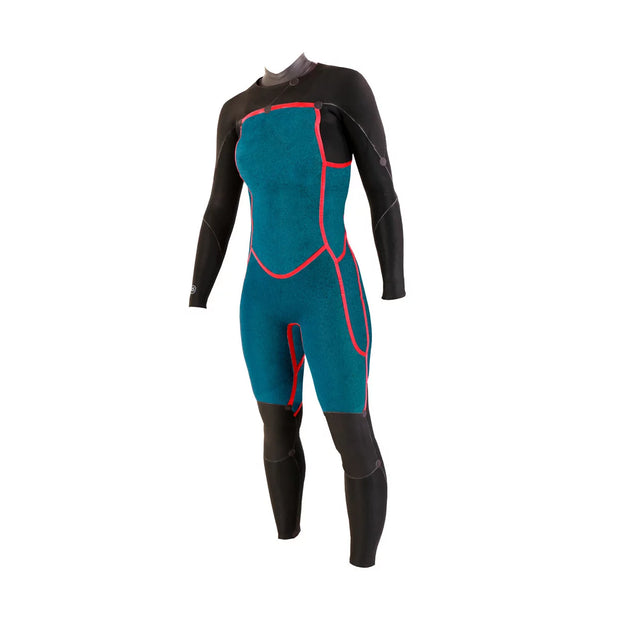 Womens Wetsuit - Divine 5/4/3 Front Zip Oysterprene Fullsuit - Blue Duck - firstmasonicdistrict