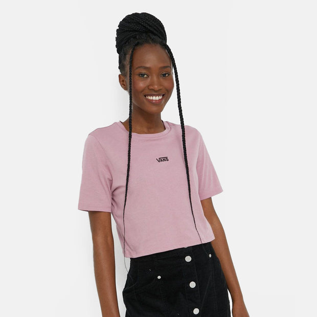 Womens Flying V Crop Crew Top / Lilas Pink - firstmasonicdistrict