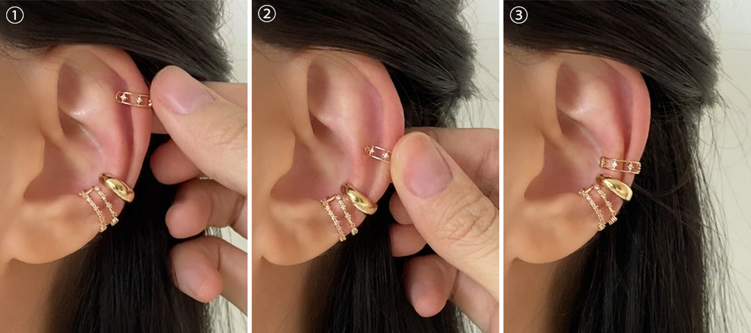 Easy tutorial on how to wear ear cuffs - The Hexad