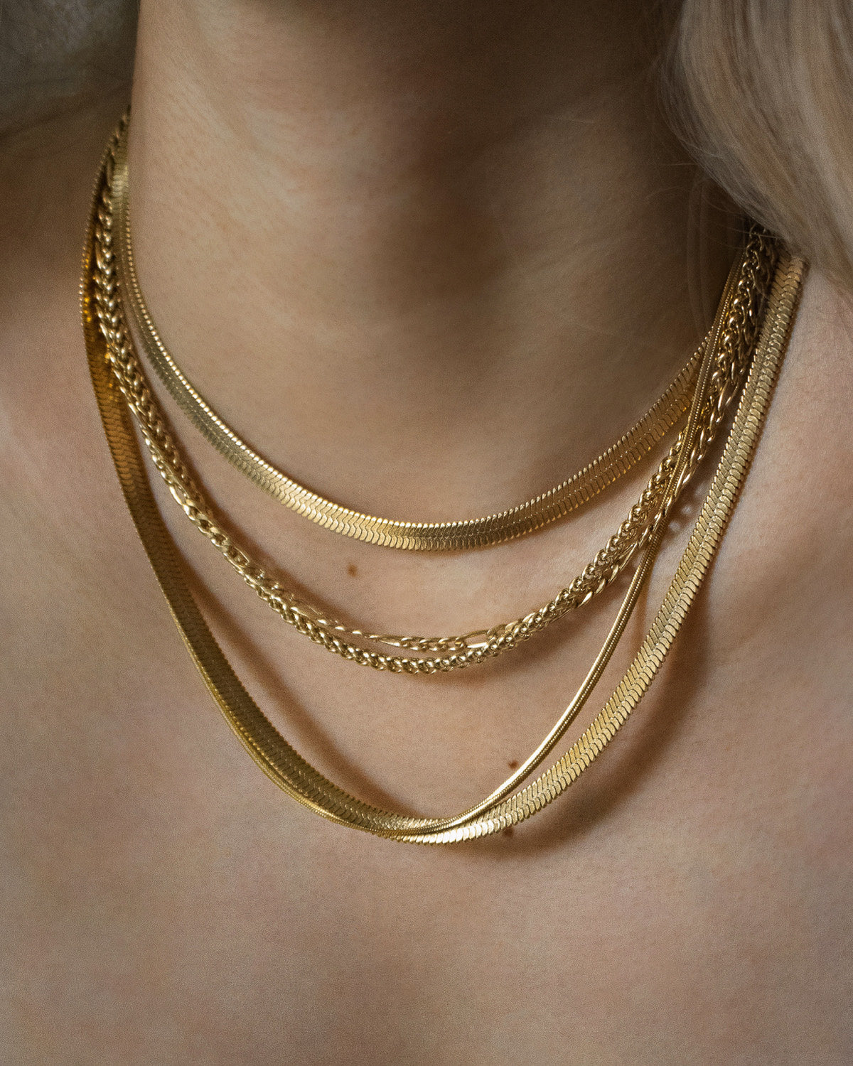 Gold Thick Chain Necklace for Women Fashion Mixed Linked Circle Necklaces -  China Necklace and Jewelry price | Made-in-China.com