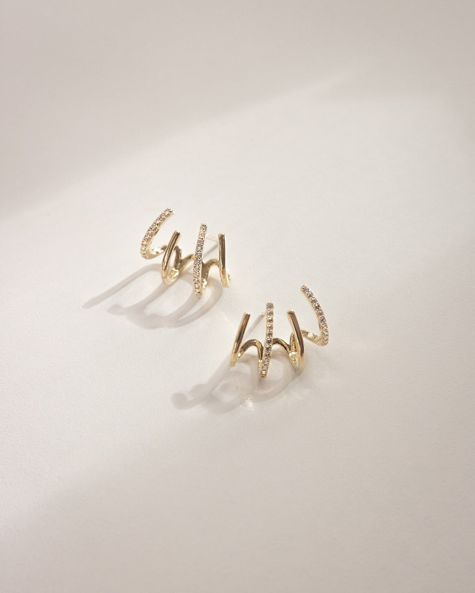 FOUR Claw Earrings in Gold– The Hexad