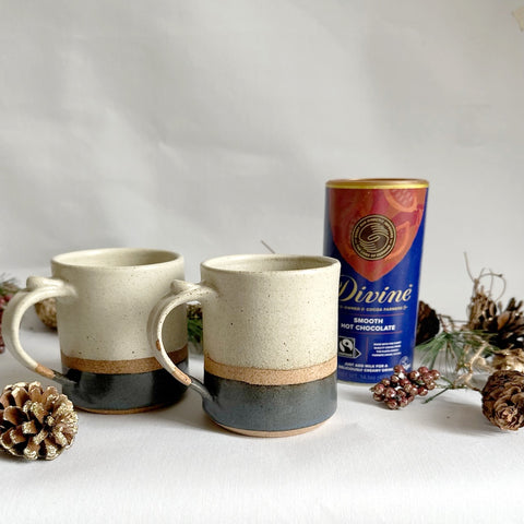 handmade mugs and fair trade hot drinking chocolate for gifting for any occasion