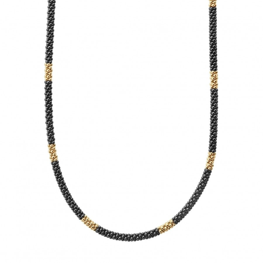 LAGOS Black Caviar and Gold Necklace