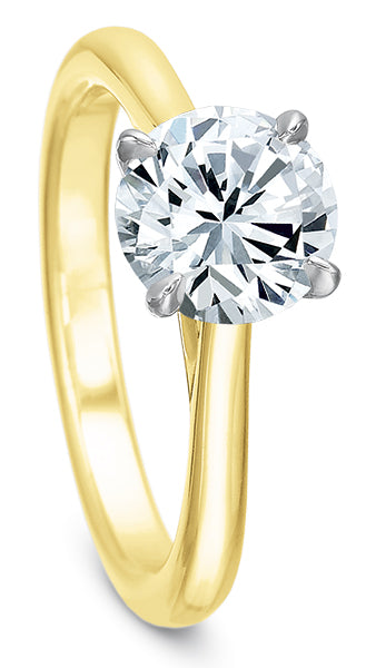 Precision Set New Aire 2920 14k Yellow Gold Engagement Ring