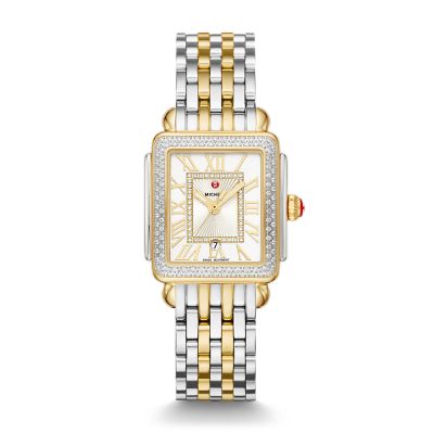 Michele Deco Madison Mid Two-Tone Diamond Watch