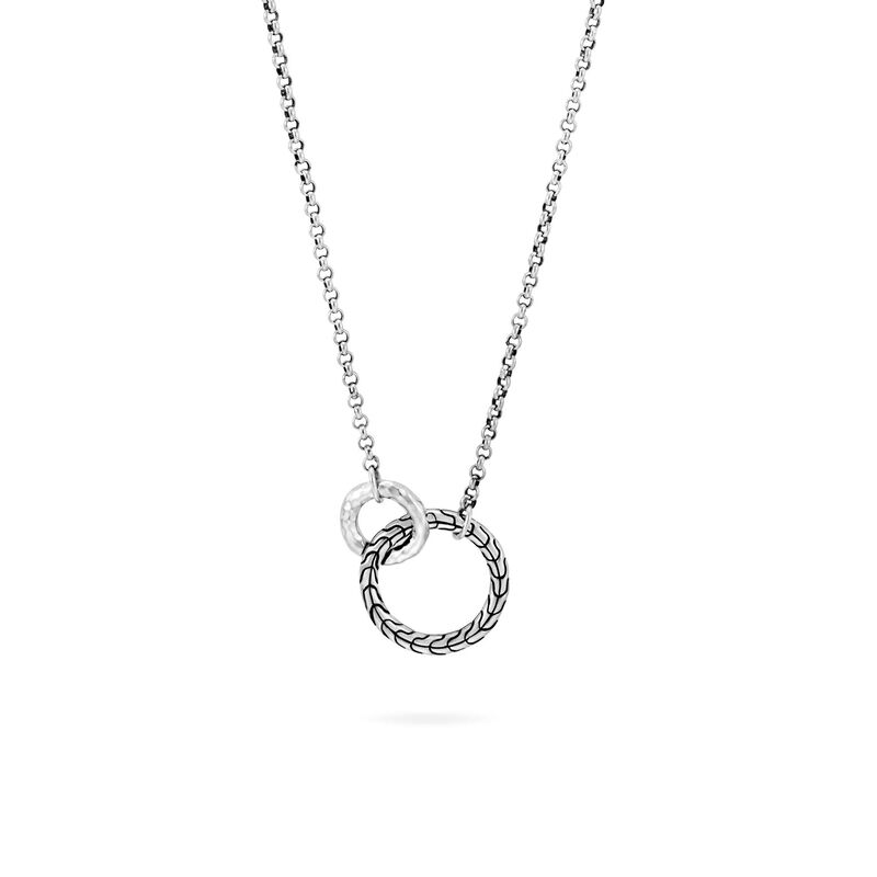 John Hardy Classic Chain Hammered Interlinking Pendant Necklace