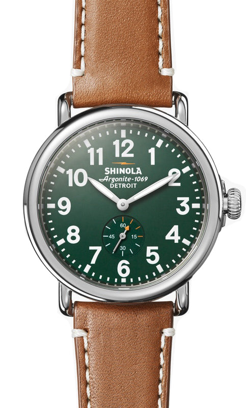 Shinola 'The Runwell' 41mm Watch with Green Dial