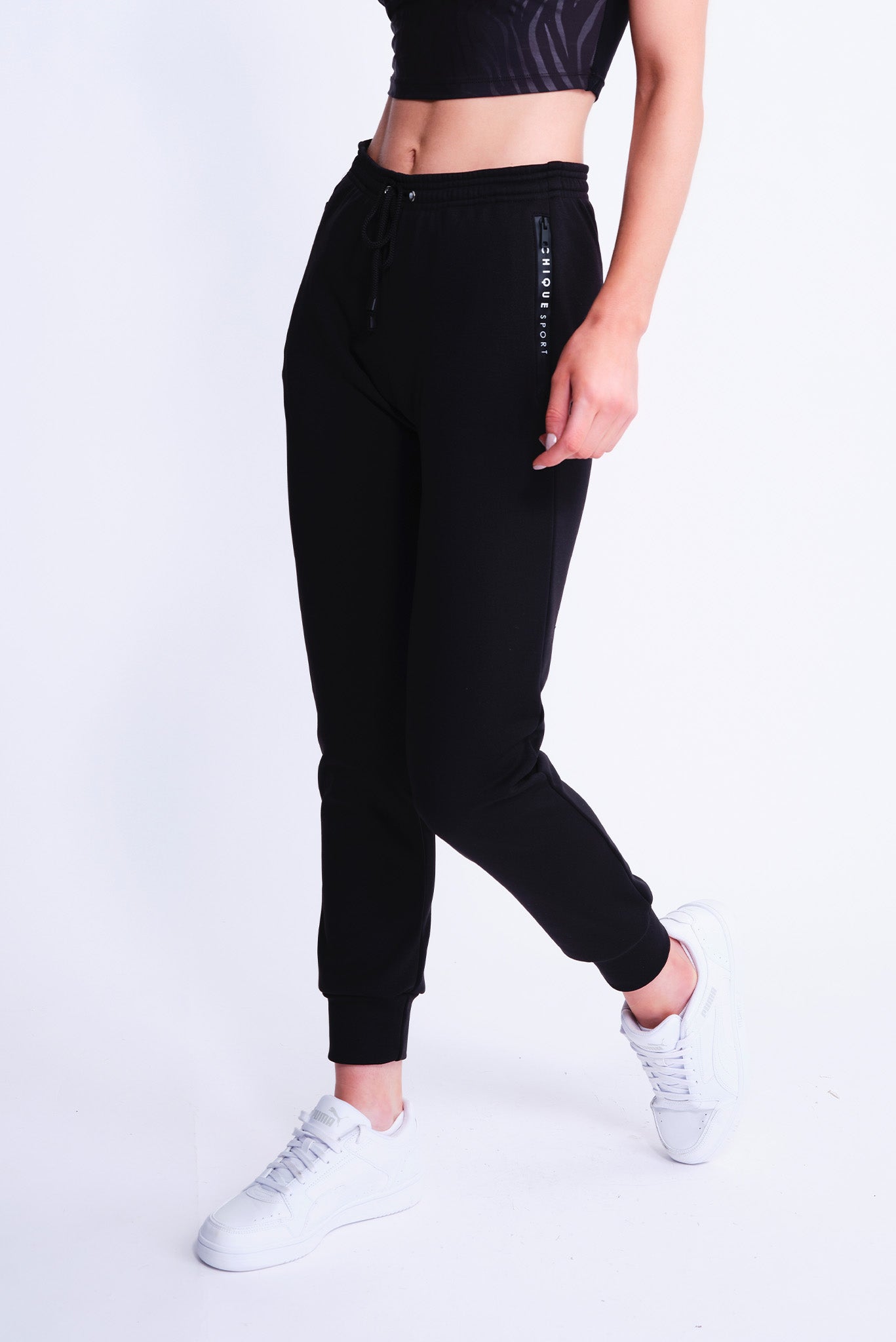 Jockey Ladies Slim Tapered fit Jogger Sport Pants L/Black