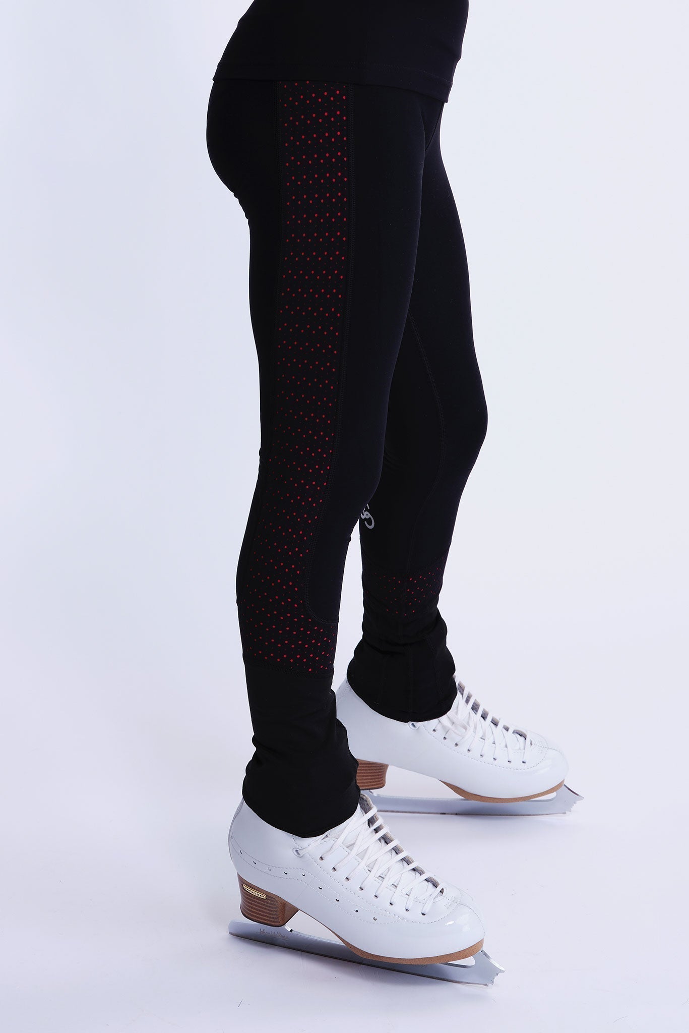 Women's No-Slip Figure Skating Leggings in Black