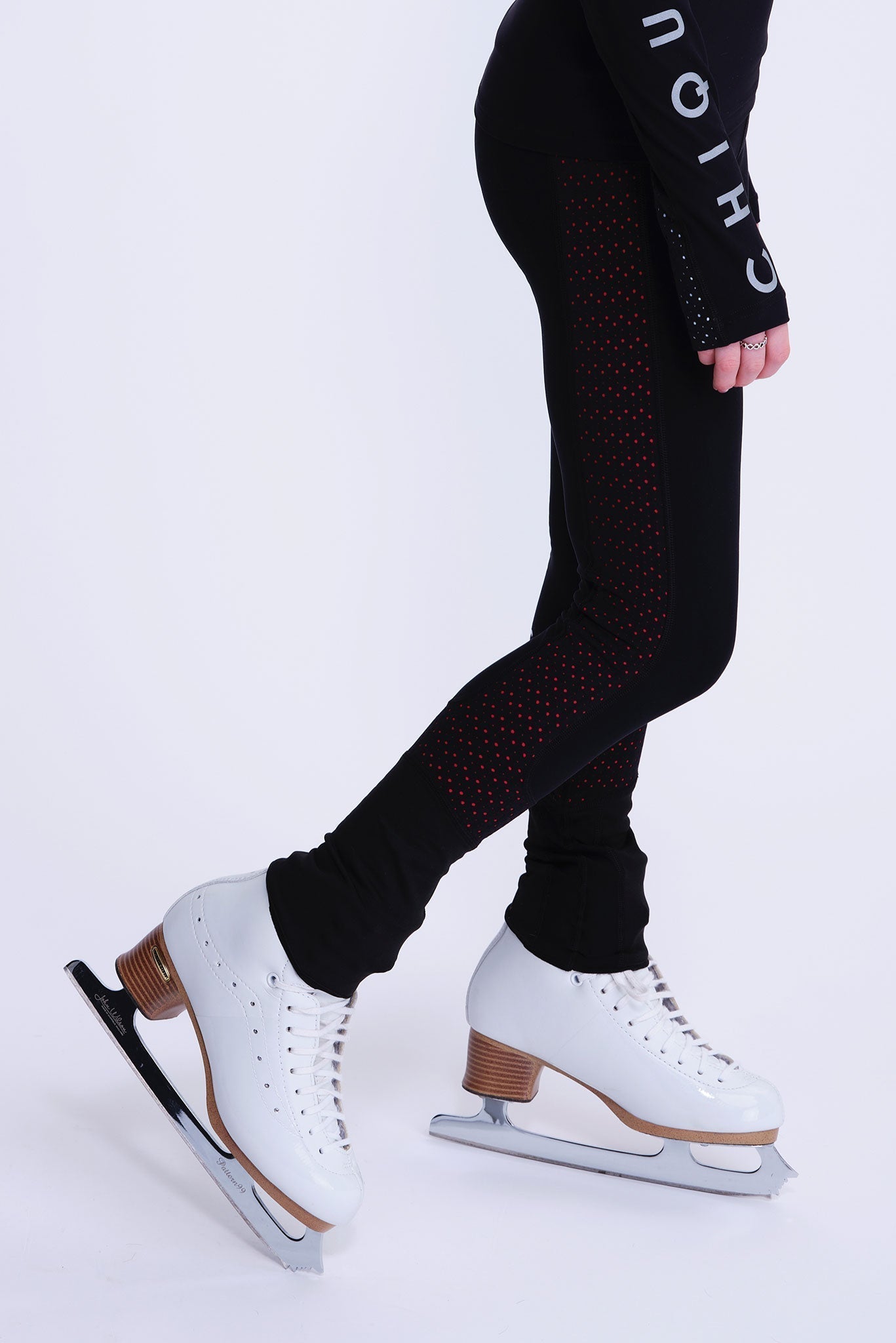 Women's No-Slip Figure Skating Leggings in Black