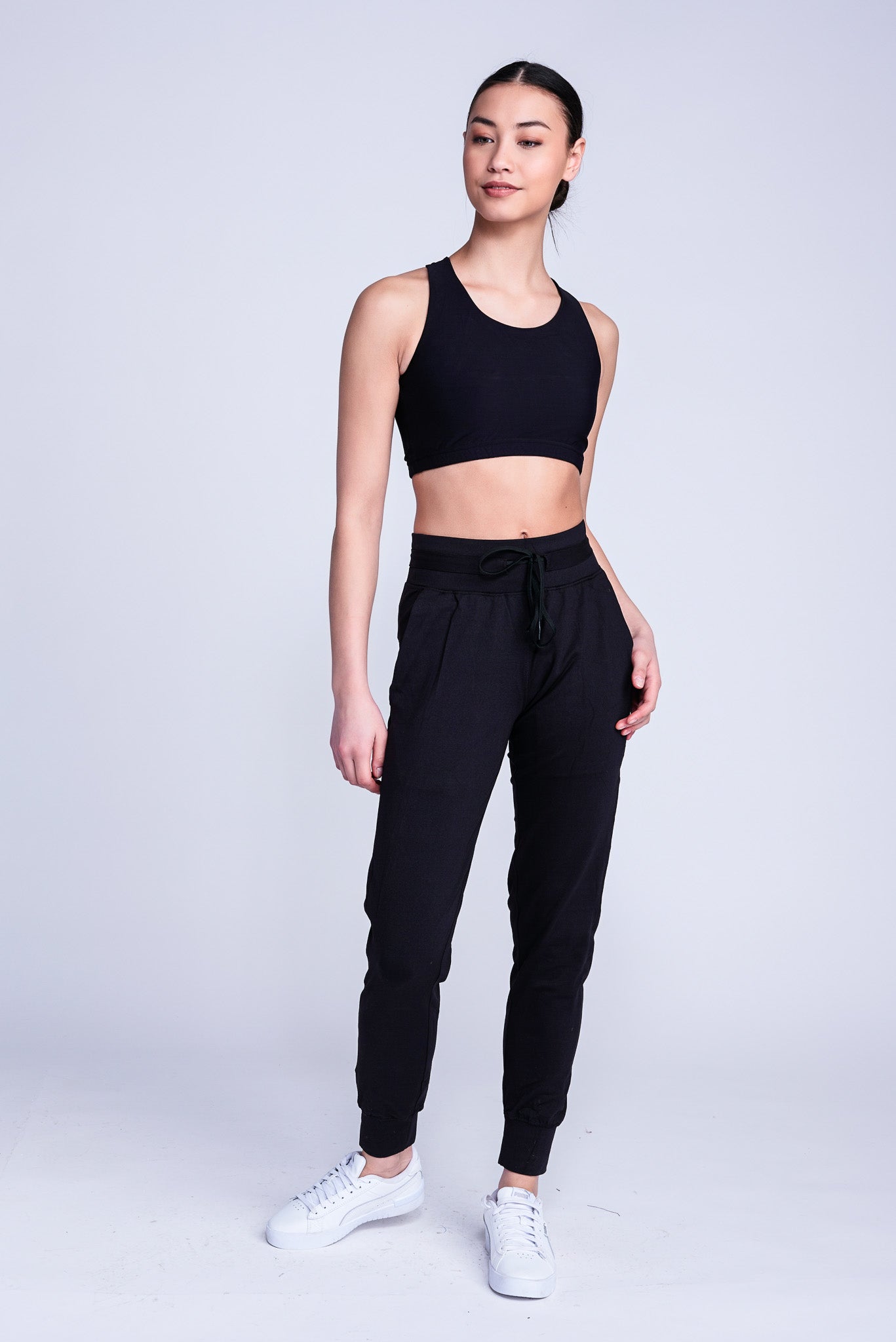 Black Sleeveless Top, Women Crop Top, Sport Top for Ladies 