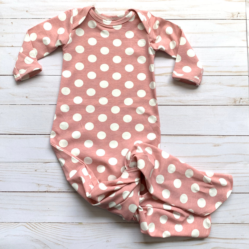 knotted infant gowns