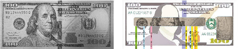 $100 bill watermark