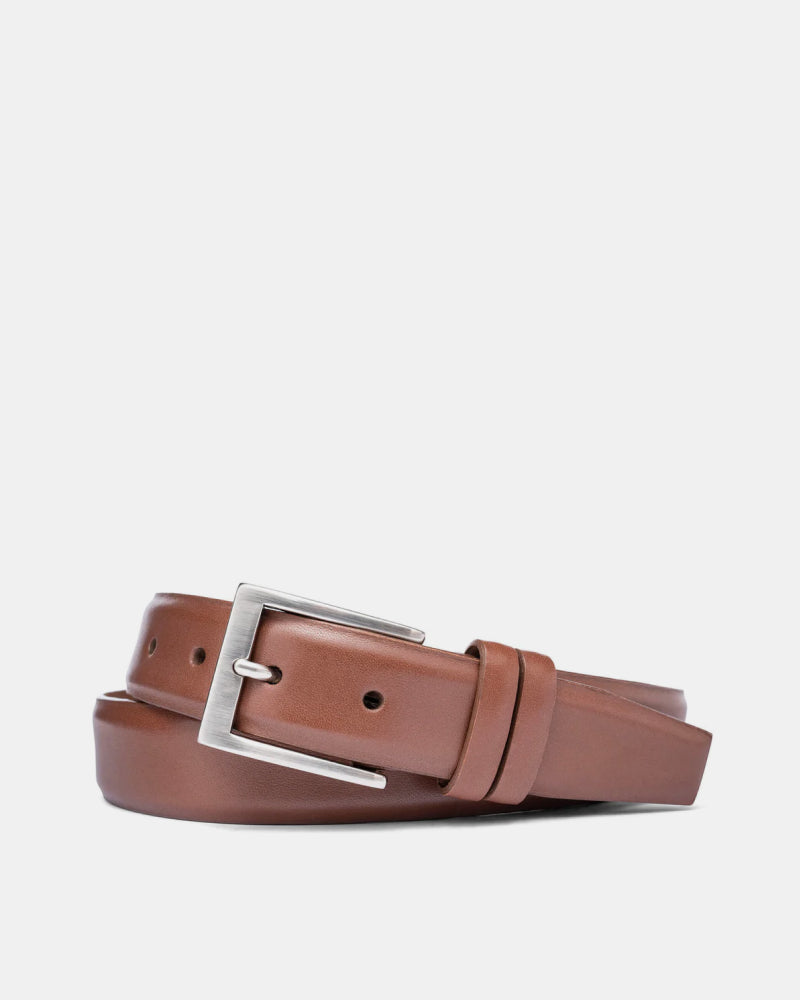 Brown Braided Belt in Calf Suede