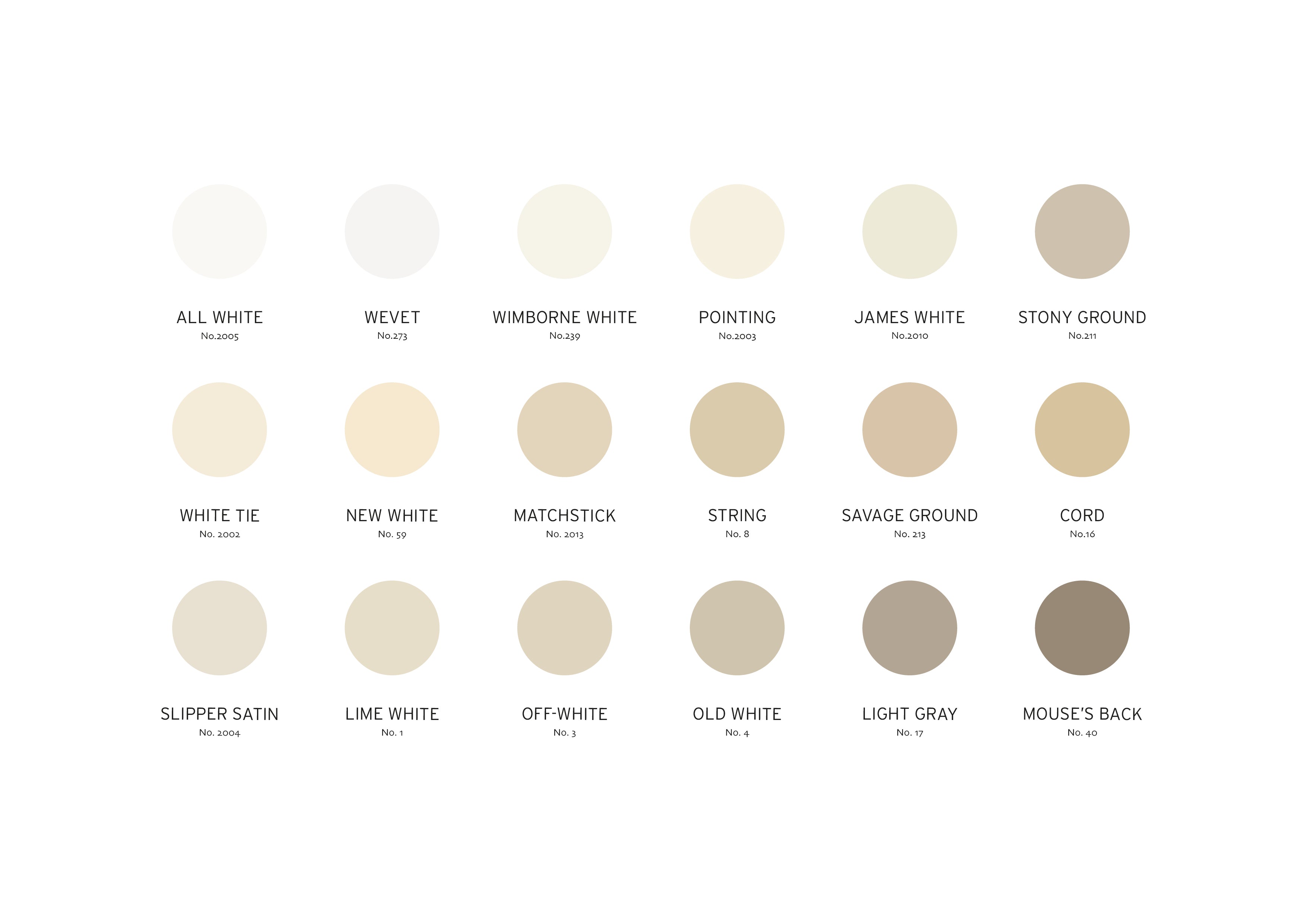 Image of white paint colours 