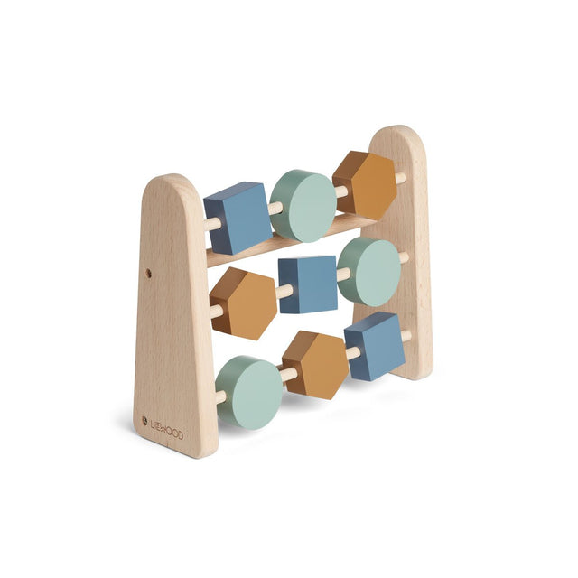 Liewood Selma Classic Wooden Phone - Blue Fog Multi Mix – Scandiborn