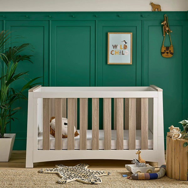 CuddleCo Ada Cot Bed - White & Ash - Scandiborn product image